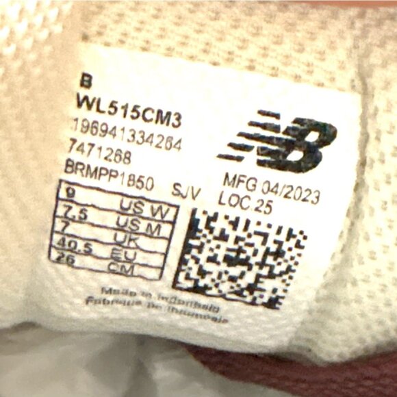 New Balance Womens 9 WL515CM3 Sneakers Burgundy Mesh & Suede  Mens 7.5 US - Picture 6 of 7